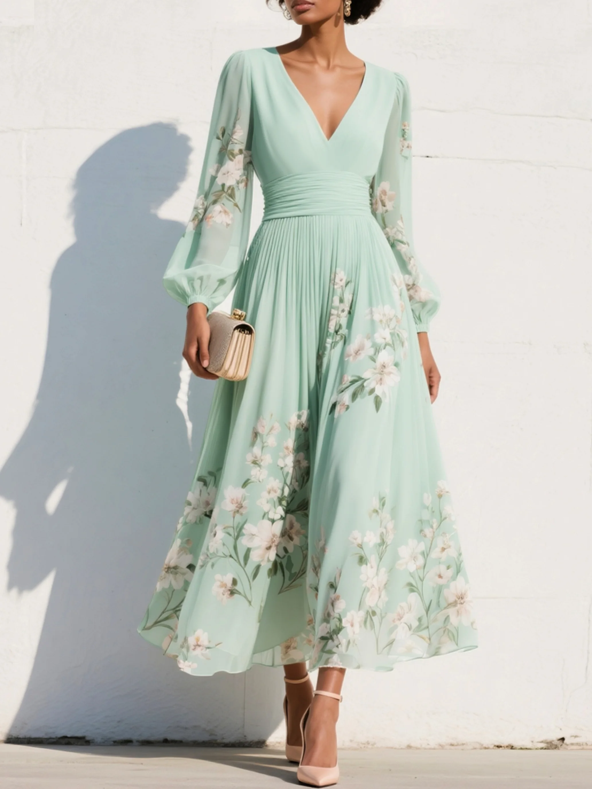 Mabel | Floral Elegance Midi Dress