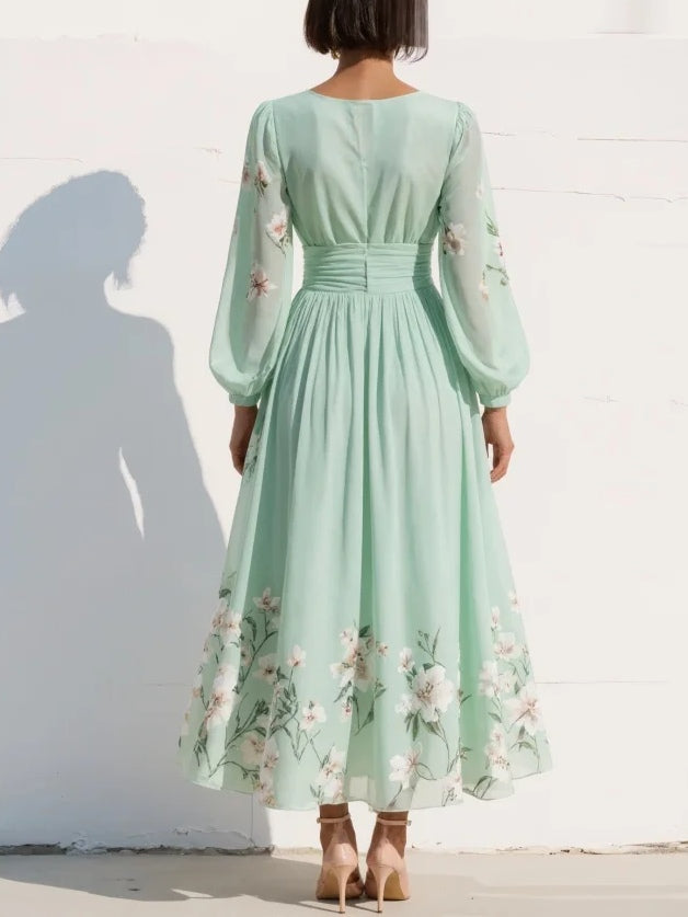Mabel | Floral Elegance Midi Dress