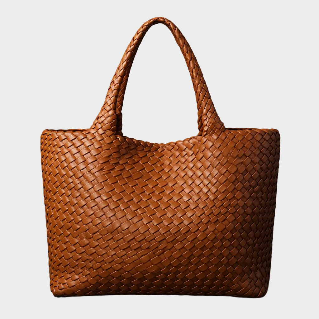 Amelia Handwoven Leather Tote